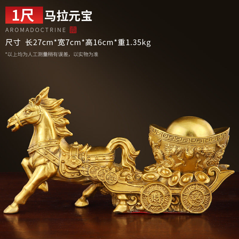 Feng Shui Enhancement Products - Zodiac Horse Ornament - Gold