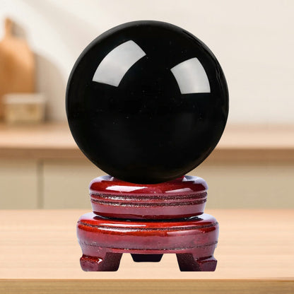 OFFICE FENGSHUI - Natural obsidian crystal ball - SHUI