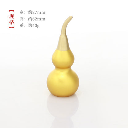 Feng Shui ornament - copper gourd - gold/water