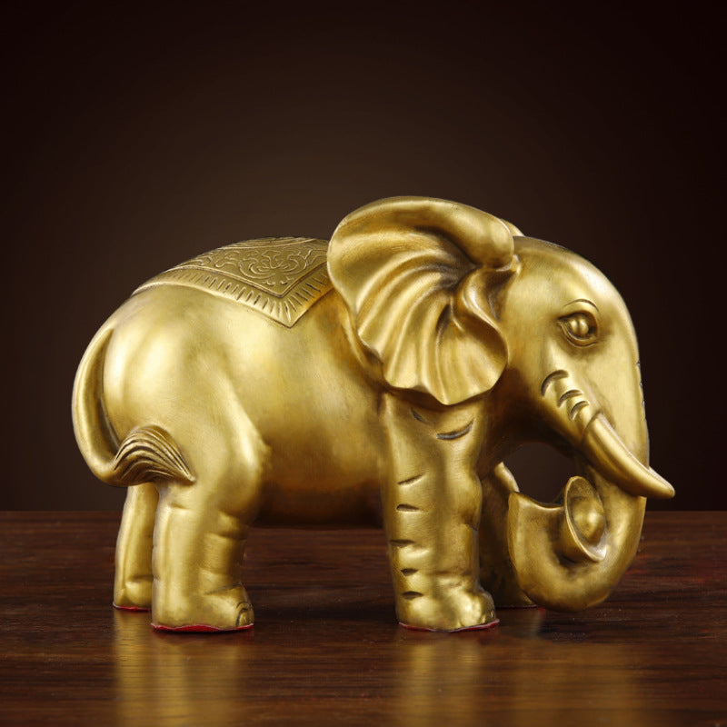 OFFICE FENGSHUI - Brass elephants symbolizing - FU