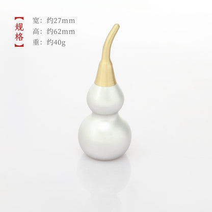 Feng Shui ornament - copper gourd - gold/water