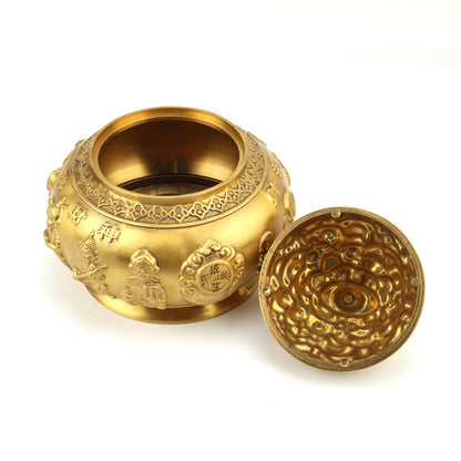 Feng Shui Enhancement Products - Gold Copper Treasure Pot - Gold/Water