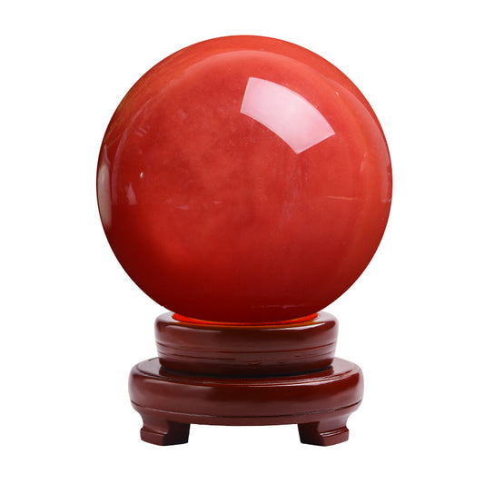 OFFICE FENGSHUI - Natural red quartz crystal ball - HUO