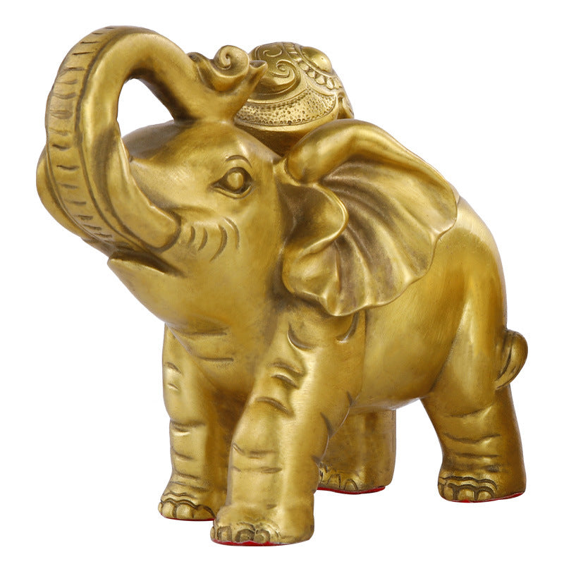 OFFICE FENGSHUI - Brass elephants symbolizing - FU