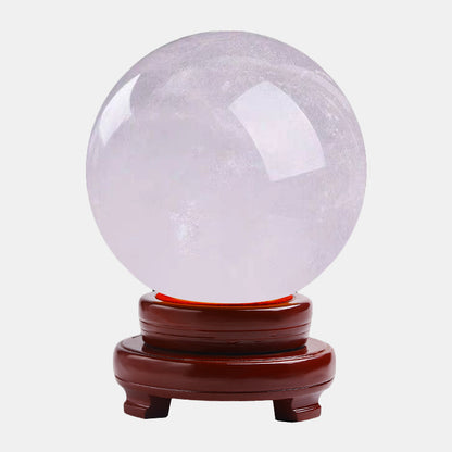 OFFICE FENGSHUI - Natural clear quartz crystal ball - JIN