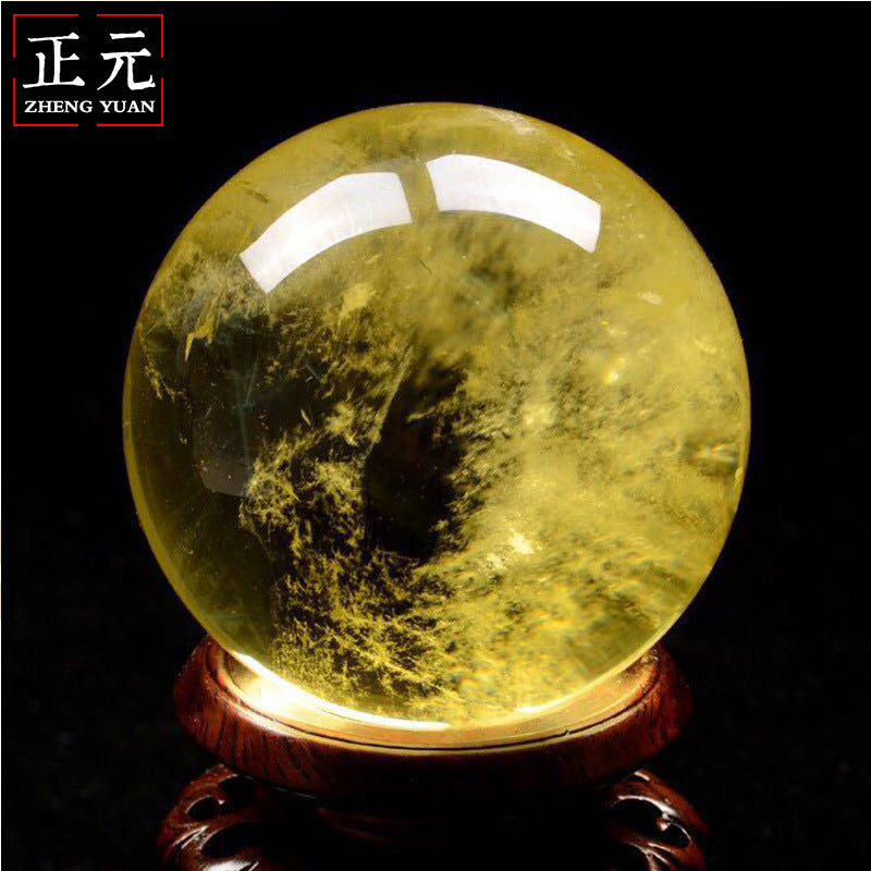 OFFICE FENGSHUI - Natural citrine crystal ball - TU